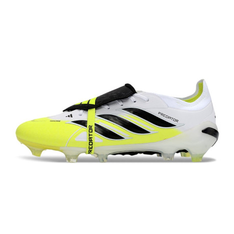 Bota de Fútbol adidas Predator 26 Elite FT FG Blanco Negro Amarillo