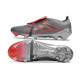 Tacón de Futbol adidas Predator 26 Elite Foldover Tongue FG Gris Rojo