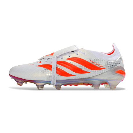 Tacón de Futbol adidas Predator 26 Elite Foldover Tongue FG Blanco Rojo