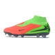 Botas de Fútbol Nike Phantom 6 High Elite Fg Hot Punch Negro Verde Strike