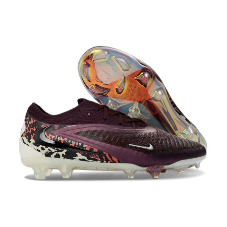 Zapatilla Nike Phantom 6 Low Elite FG Flechazo Burdeos Rojo Univ Fósil
