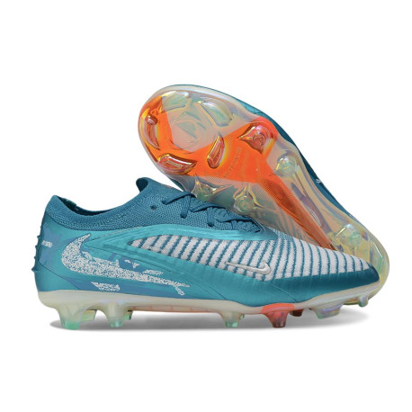 Zapatillas de Futbol Nike Phantom 6 Low Elite FG Azul turquesa Blanco