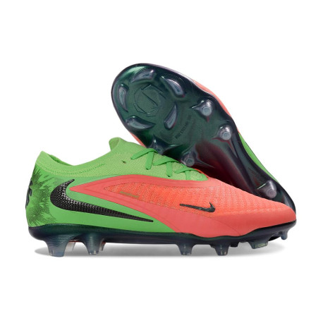 Zapatillas Nike Phantom 6 Low Elite FG Hot Punch Negro Verde Strike