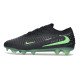 Zapatillas de Futbol Nike Phantom 6 Low Elite FG Negro Verde Espejismo