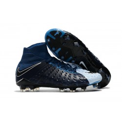 Baratas Botas de fútbol Nike HyperVenom Phantom III DF FG Negro Azul