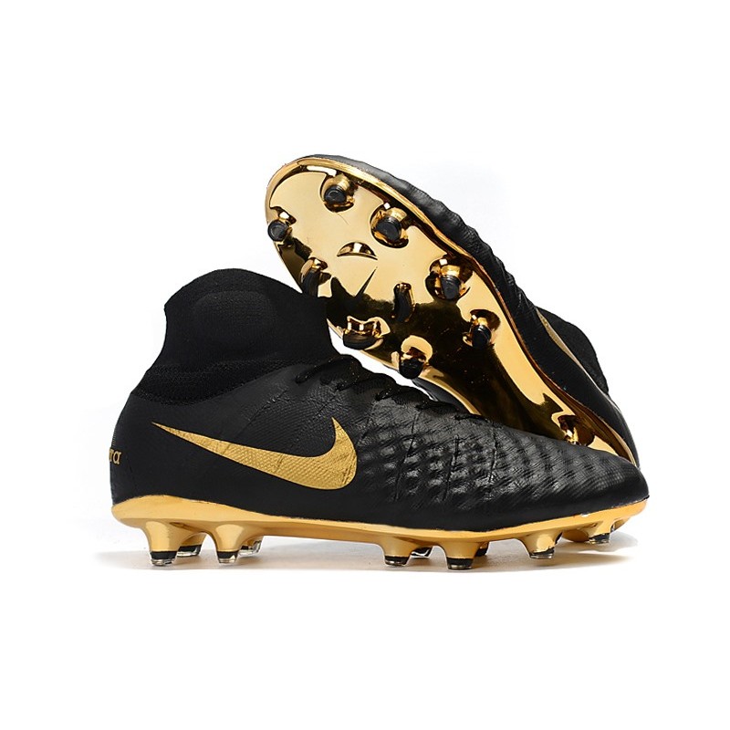 Zapatillas de Fútbol Nike Magista Obra II ACC FG Oro Negro