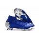 Nueva Zapatillas de fútbol 2018 Nike Mercurial Superfly VI 360 Elite CR7 FG Azul Dorado Blanco