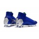 Nueva Zapatillas de fútbol 2018 Nike Mercurial Superfly VI 360 Elite CR7 FG Azul Dorado Blanco