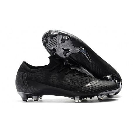 Nuevas Botas de Futbol 2018 Nike Mercurial Vapor XII Elite FG Plata Negro