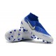 Zapatillas de fútbol Nike Phantom VSN Elite DF FG Azul Plata Blanco
