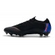 Nike Mercurial Vapor 12 Elite FG Tacos de Fútbol - Negro Azul Naranja