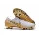 Nike Mercurial Vapor 12 Elite FG Tacos de Fútbol - Blanco Oro