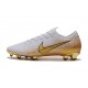 Nike Mercurial Vapor 12 Elite FG Tacos de Fútbol - Blanco Oro