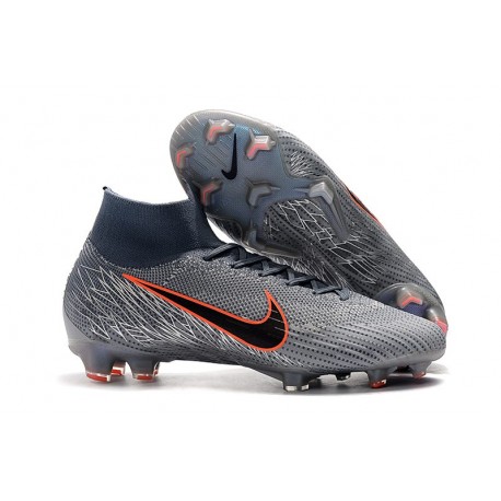Nike Mercurial Superfly 6 Elite FG Zapatos de Fútbol - Gris Negro