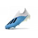 Botas de fútbol adidas X 18+ FG Azul Blanco Negro