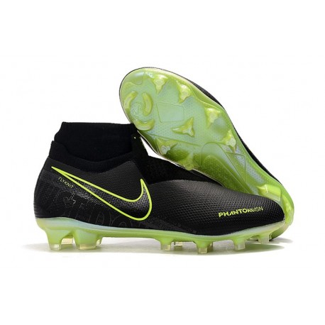 Nike Phantom VSN Elite DF FG Botas de Fútbol - Amarillo Fluorescente Negro