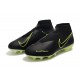 Nike Phantom VSN Elite DF FG Botas de Fútbol - Amarillo Fluorescente Negro