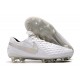 Botas de Fútbol Nike Tiempo Legend 8 Elite FG Blanco Platino Gris