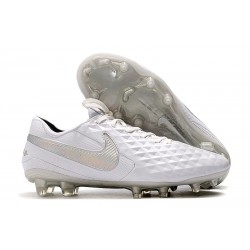 Botas de Fútbol Nike Tiempo Legend 8 Elite FG Blanco Platino Gris