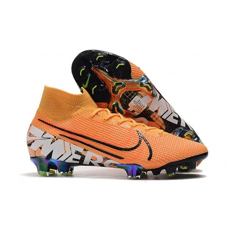 Nike Mercurial Superfly 7 Elite FG Botas - Naranja Blanco Negro