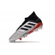 Zapatillas de fútbol adidas Predator 19.1 FG Plata Negro Rojo