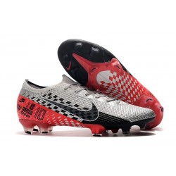 Neymar Nike Mercurial Vapor 13 Elite FG Platino Negro Rojo