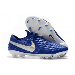 Botas de Fútbol Nike Tiempo Legend 8 Elite FG Azul Blanco