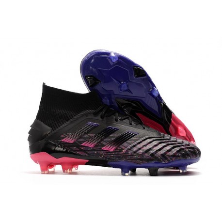 adidas Zapatillas de Futbol Predator 19+ FG Negro Rosa Azul