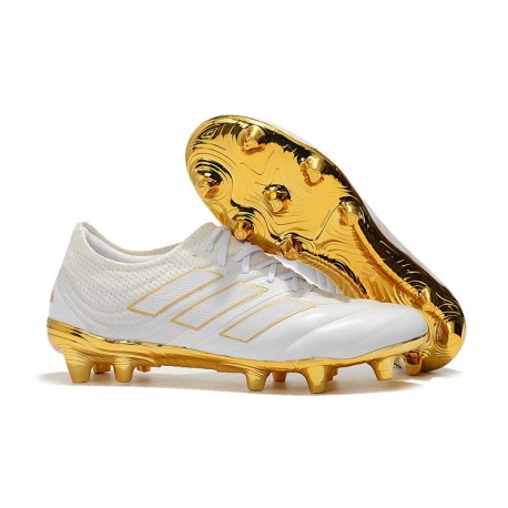 Zapatillas de fútbol Adidas Copa 19.1 FG Blanco Oro