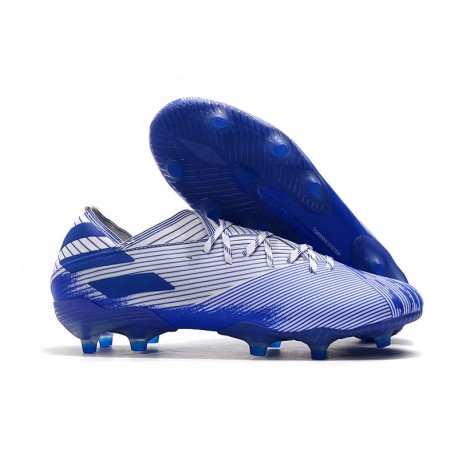 Zapatillas Futbol Tacos adidas Nemeziz 19.1 FG - Blanco Azul