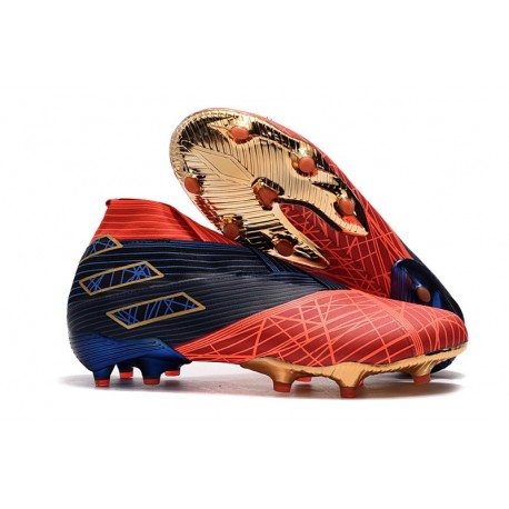 Zapatos de Fútbol adidas Nemeziz 19+ FG - Spider-Man Rojo Negro
