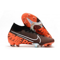 Zapatillas Nike Mercurial Superfly VII Elite SE FG Negro Blanco Hyper Crimson
