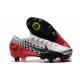 Nike Mercurial Vapor 13 Elite SG-PRO Anti-Clog Traction Neymar Cromado Negro Rojo Platino