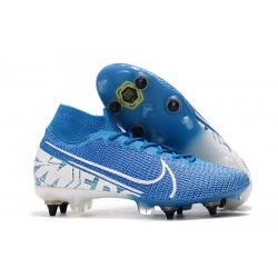 Nike Mercurial Superfly 7 Elite SG-PRO Anti-Clog New Lights Azul Blanco