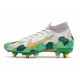 Nike Mercurial Superfly 7 Elite SG-PRO Anti-Clog Mbappe Blanco Oro Verde