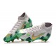 Nike Mercurial Superfly 7 Elite SG-PRO Anti-Clog Mbappe Blanco Oro Verde