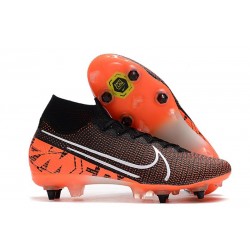 Nike Mercurial Superfly 7 Elite SG-PRO Anti-Clog Negro Blanco Crimson