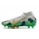 Nike Mercurial-Superfly VII Elite AG-PRO Mbappe Gris Dorado Metalizado Verde