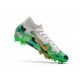 Nike Mercurial-Superfly VII Elite AG-PRO Mbappe Gris Dorado Metalizado Verde