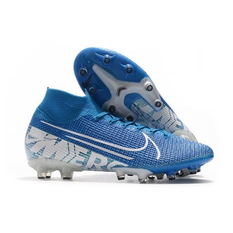 Nike Mercurial-Superfly VII Elite AG-PRO New Lights Azul Blanco
