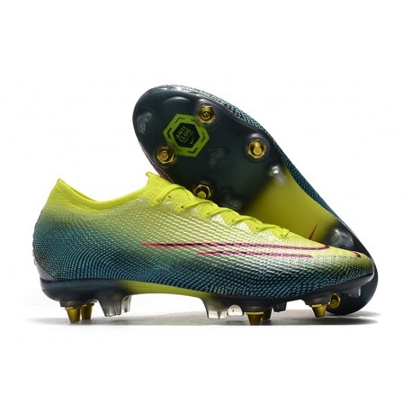 Nike Mercurial Vapor 13 Elite SG-PRO Anti-Clog Lemon Venom Negro Verde