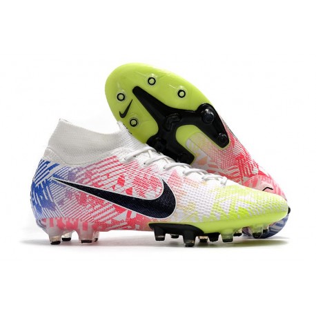 Nike Mercurial-Superfly VII Elite AG-PRO Neymar Blanco Negro Azul Volt