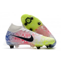 Nike Mercurial Superfly VII Elite SG-PRO Neymar Blanco Negro Azul Volt