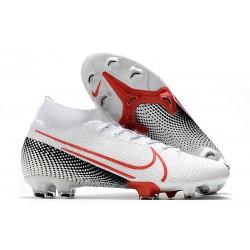 Nike Botas de Futbol Mercurial Superfly 7 Elite FG Blanco Carmesí láser Negro