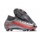 Nike Botas de Futbol Mercurial Superfly 7 Elite FG Gris Negro Rojo