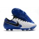 Nike Zapatilla Tiempo Legend VIII Elite FG Blanco Azul Negro
