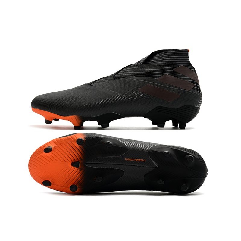 adidas Tacos de Futbol Nemeziz 19+ FG - Negro Naranja Señal