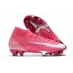 Nike Mercurial Superfly VII Elite DF FG x Mbappé Rosa Blanco Negro