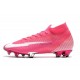 Nike Mercurial Superfly VII Elite DF FG x Mbappé Rosa Blanco Negro