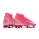 Nike Mercurial Superfly VII Elite DF FG x Mbappé Rosa Blanco Negro